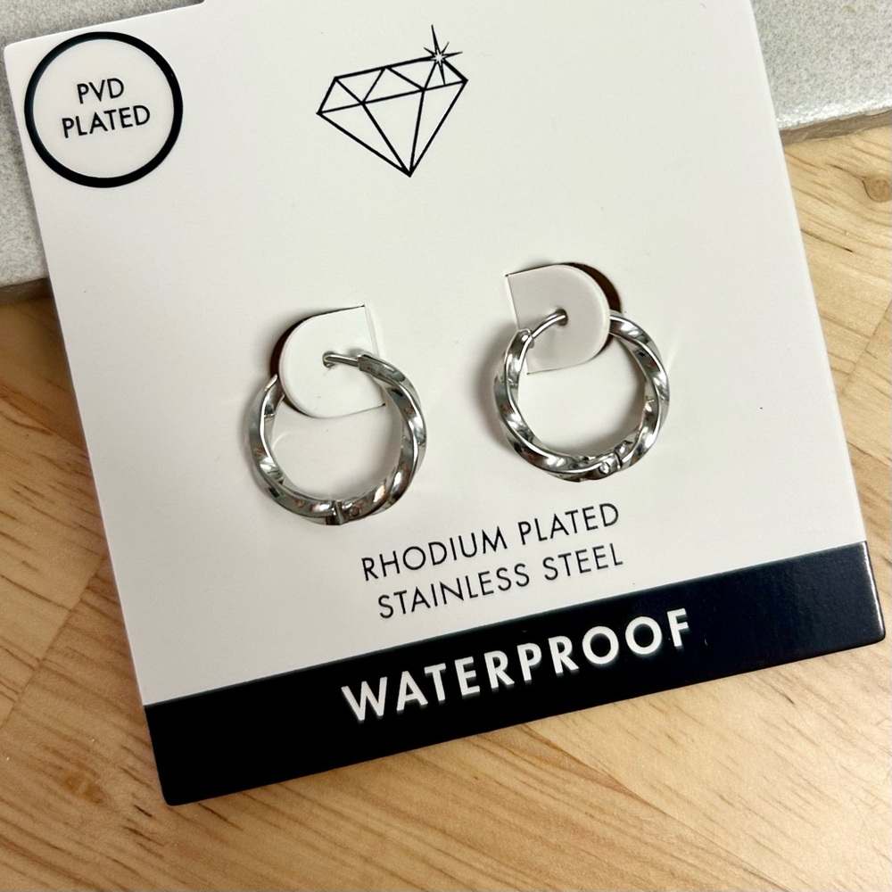 EARRINGS! 🪙 Lovisa Waterproof Stainless Steel Twisted Hoops